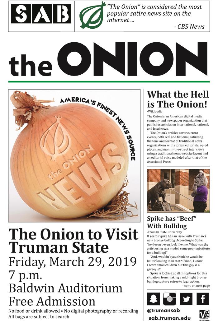 SAB Presents “A Layered Discussion with The Onion” - Vol. 23 No. 26 - March  25, 2019